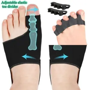 Thumb Outward Correction Kit, Day-Night Elastic Thumb Corrector + Silicone Foot Toe Separator, Improves Big Toe Bone/toe Overlap, Essential Daily Care