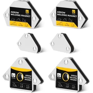 Welding Magnets Small Set,6 Pieces Welding Magnetic and Clamps Holder 25LB & 10LB,2Pcs Arrow,2Pcs Hexagon,2Pcs Mini,Power Welding Accessories and Tools,Welding for Car,Angle Magnets for Welding