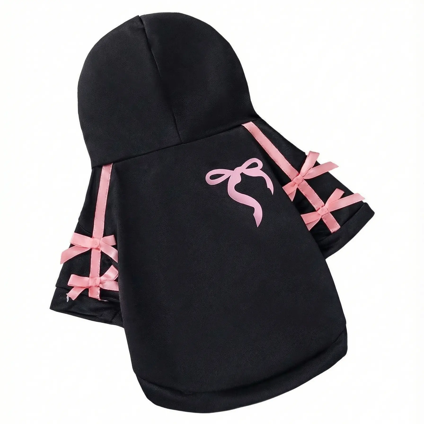 Pet Clothes Dog Cat Hoodie Bow Yorkshire Terrier Maltese Teddy Bichon Bear Pomeranian Bulldog For Daily Use A161