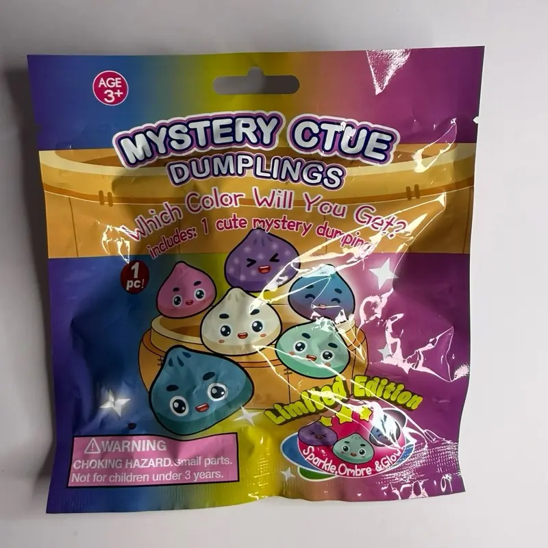 1 Limited Edition Ctue Dumpling Squishy Toy - Sparkle, Ombre, Glow, Sensory Stuff, Fidgets Squishies, Gifts for Kids