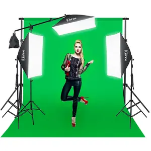 Professional Photography Lighting Kit, 6.5x10ft Backdrop Stand, 1600W Continuous Lighting with Softbox & 5-in-1 Reflector for Portrait Product Video
