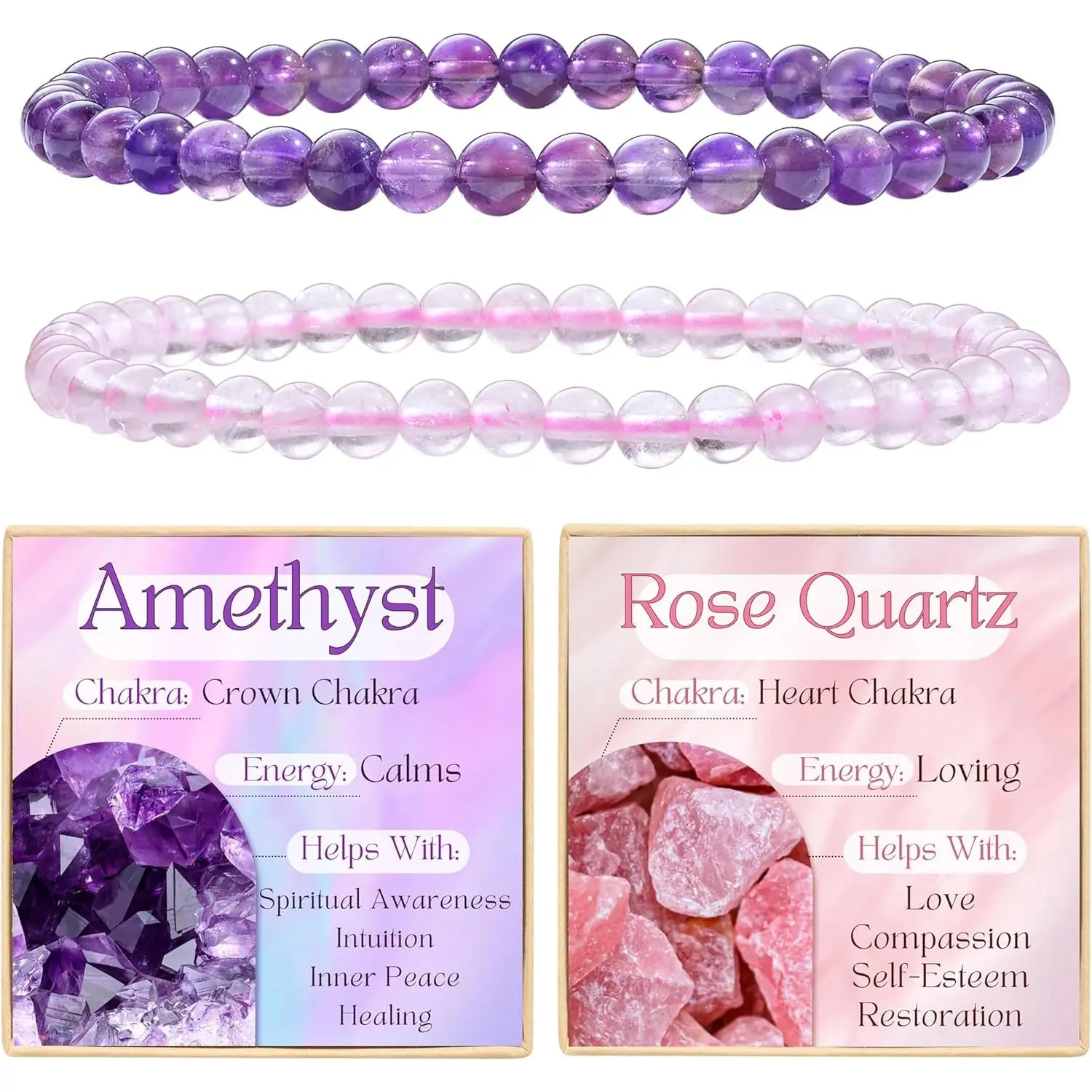 Amethyst + Rose Quartz