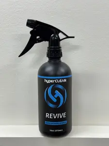 hyperCLEAN Revive Quick Interior Detailer 16oz Safe for All Surfaces Cleans Without Residue Ideal for Plastics Leather Vinyl & Screens All-Purpose Multi-Surface Spray Cleaner