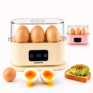 DANOVA Rapid Egg Cooker & Egg Boiler for 6 Eggs | Electric Egg Steamer with Digital Display, BPA-Free, Hard Boiled, Soft Boiled, Poached & Omelet Maker for Healthy Breakfasts