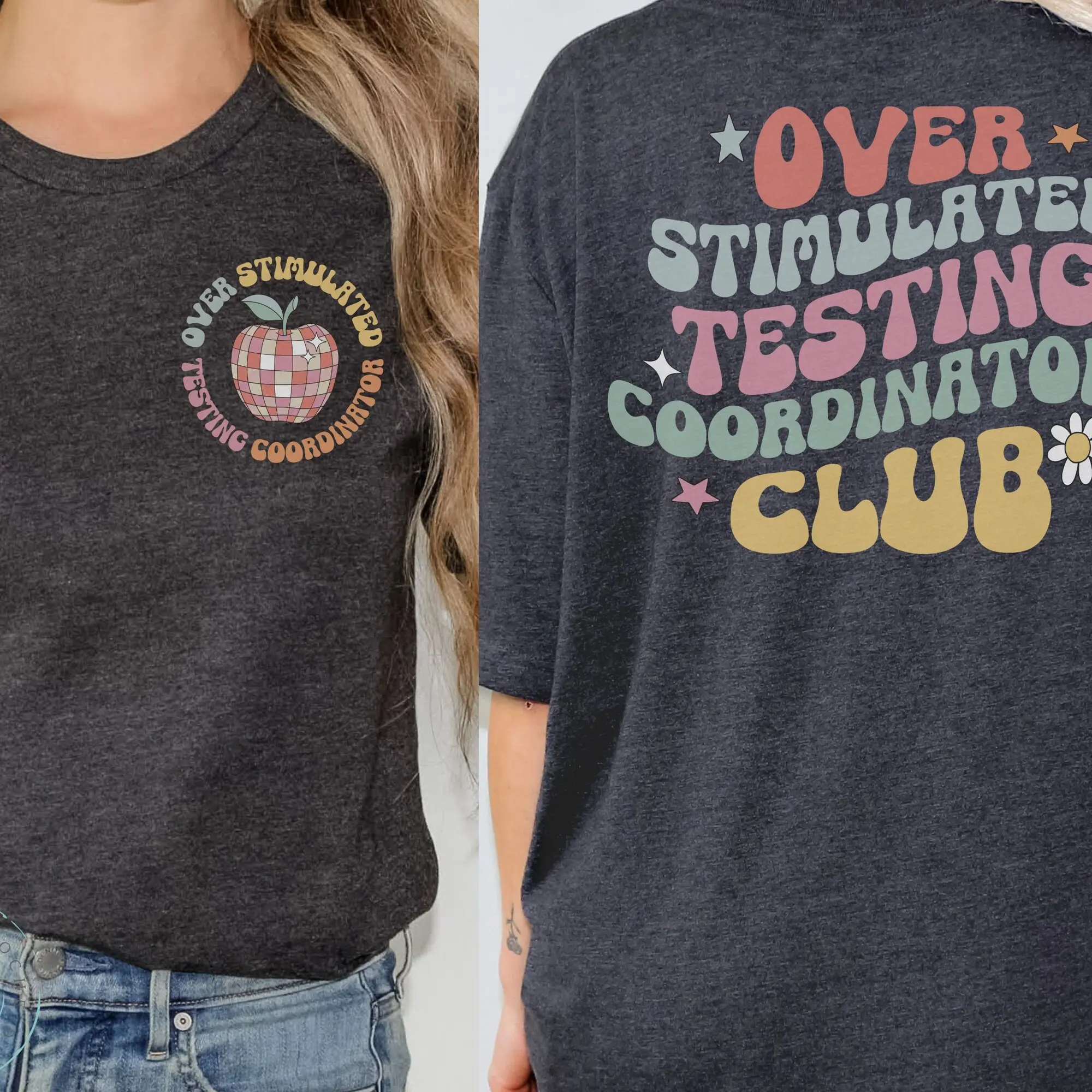 Overstimulated Testing Coordinators Club, Test Day Shirt, Staar Test Squad, Teacher Shirt Test Day, Testing Coordinator Shirt, Testing Era
