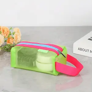 1pc Mini Colorful Cosmetic Organizer Bags, Travel Essentials for Toiletries, Makeup, Digital Products, Portable Storage for Perfume, Lipstick, Small Bottles, Shampoo, Shower Gel, Multifunctional Pouch with Zipper