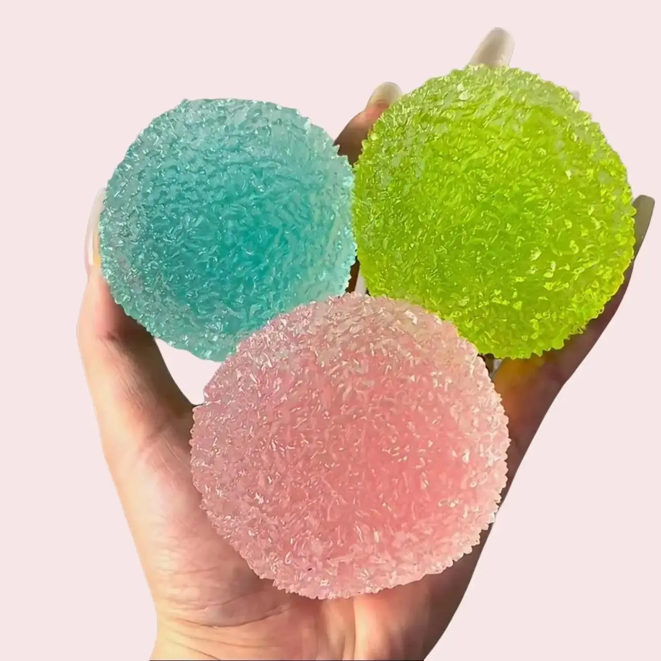 Pawtoto Handcrafted Crystal Mochi Ball Stress Ball Squishies, Inclusive Shipping Fidget Toy for Whimsical Gifts