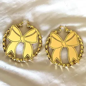 Bow Twist Hoop Earrings - Cali-Approved Design with Unique Twist Feature