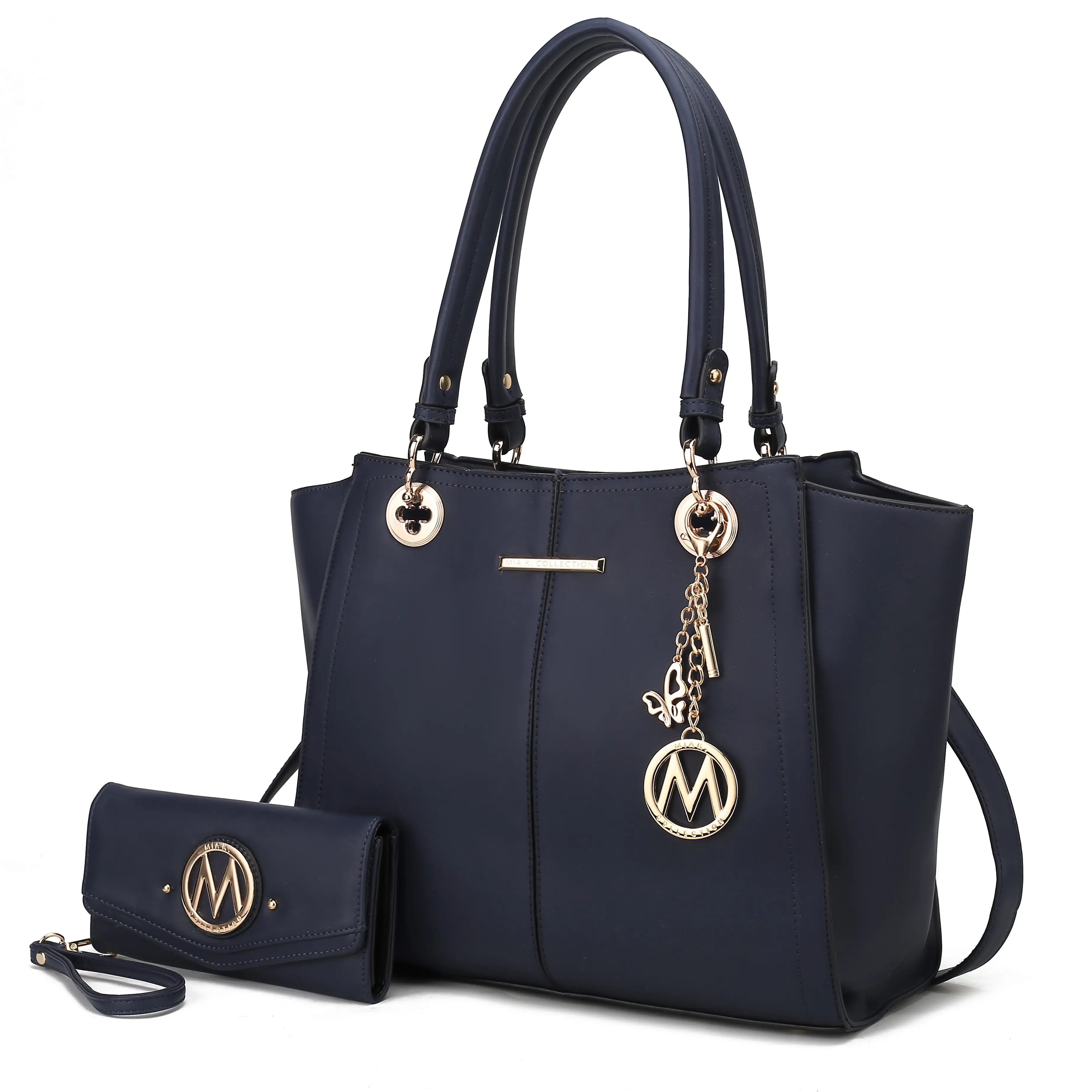 MKF Collection Ivy Vegan Leather Women's Tote Bag with wallet - 2 pieces