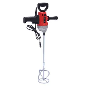 2400W Electric Drill Mixer 6 Speed Adjustable 1200 RPM with 2 Paddles for Paint Cement Mortar Mixing