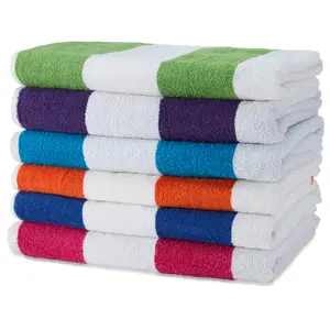 BolBoms 100% Cotton 6 Pack Bath Towel Set (30" x 60"), Light Weight, Absorbent & Quick-Drying Towels, Super Soft Cotton Bath Towel for Bathroom, Gym, Spa & Hotel Use, Machine Washable - (Pack of 6)
