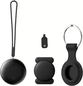 3 Pack GPS Tracker for Vehicles,Bluetooth GPS Tracker Compatible with Apple, Magnetic Smart Tag with Sound Reminder, Wireless Item Finder for Keys Pets Bags, Black, Includes Magnetic Case