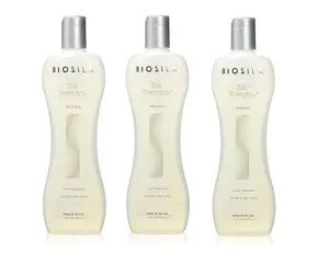 Biosilk Silk Therapy Original Haircare Treatment Pack (3 x 12oz Bottles) - Silky Argan, Silk Proteins, Nourishing Hair Formula, Hydrating Moisture Boost, Protein-Based Multi-Packaged Leave-In Treatments for Adults, Made in USA