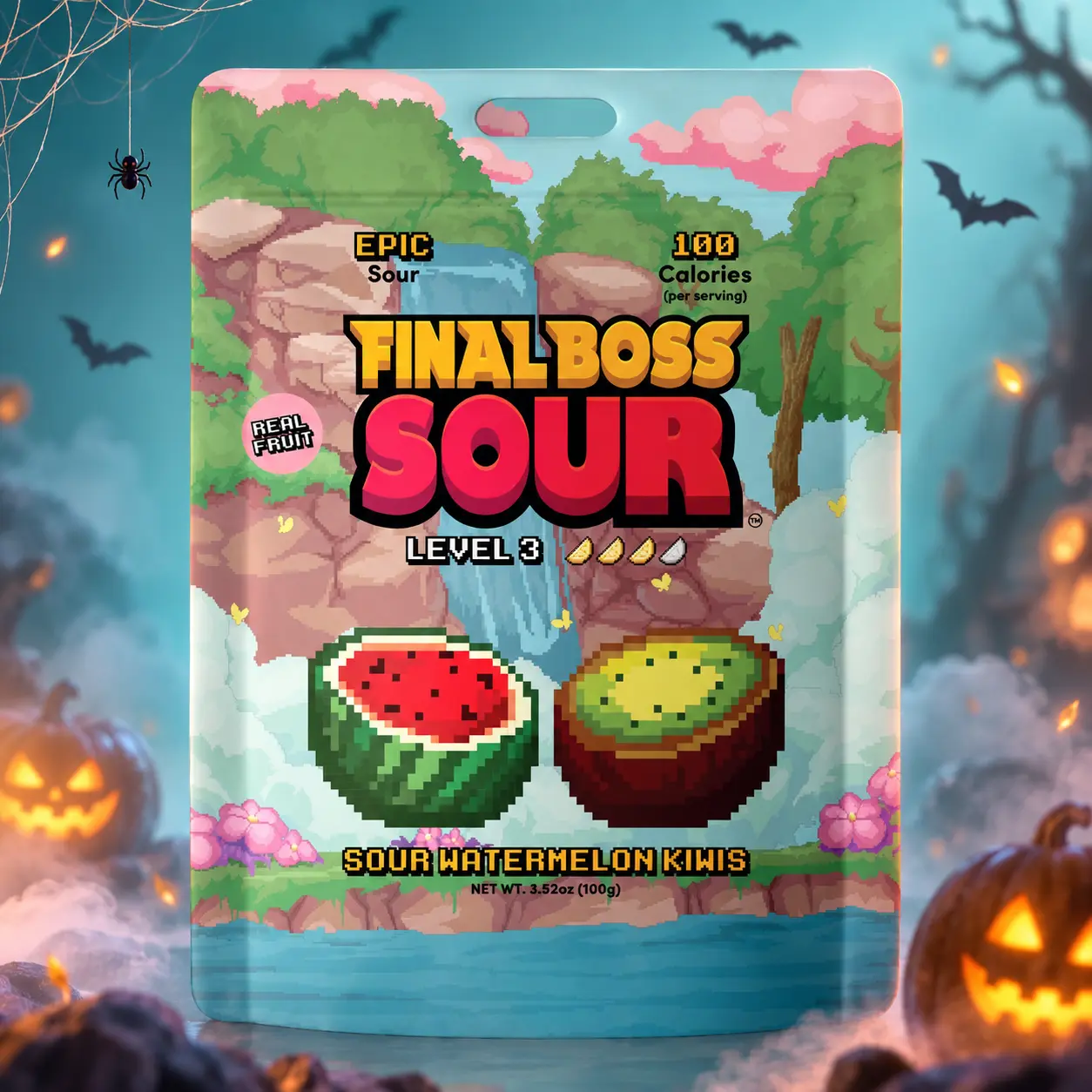 Final Boss Sour Watermelon Kiwis – Level 3 Drop | Real Fruit, Extreme Sour Powder | 1-Pack or 4-Pack Final Boss Sour Watermelon Kiwis – Level 3 Drop | Real Fruit, Extreme Sour Powder | 1-Pack or 4-Pack