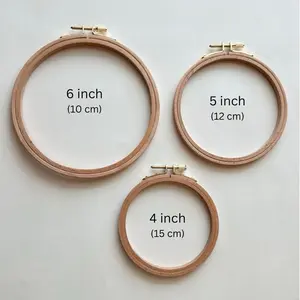 High Crafting Beechwood Embroidery Hoops + Solid Wood + Brass Hardware + Adjustable Tension