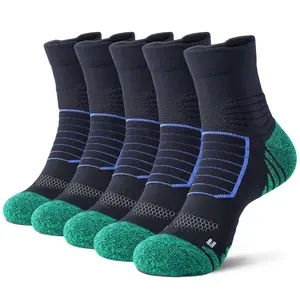 Men's Crew Sports Cotton Socks | Elite Basketball & Professional Running Socks, Thickened Soles for Anti-Slip & Shock Reduction, Well-Wrapped Ankles, Arch Compression Support, Suitable for All Seasons 9-12 Menswear Esports Beige Activewear Athletic Plain