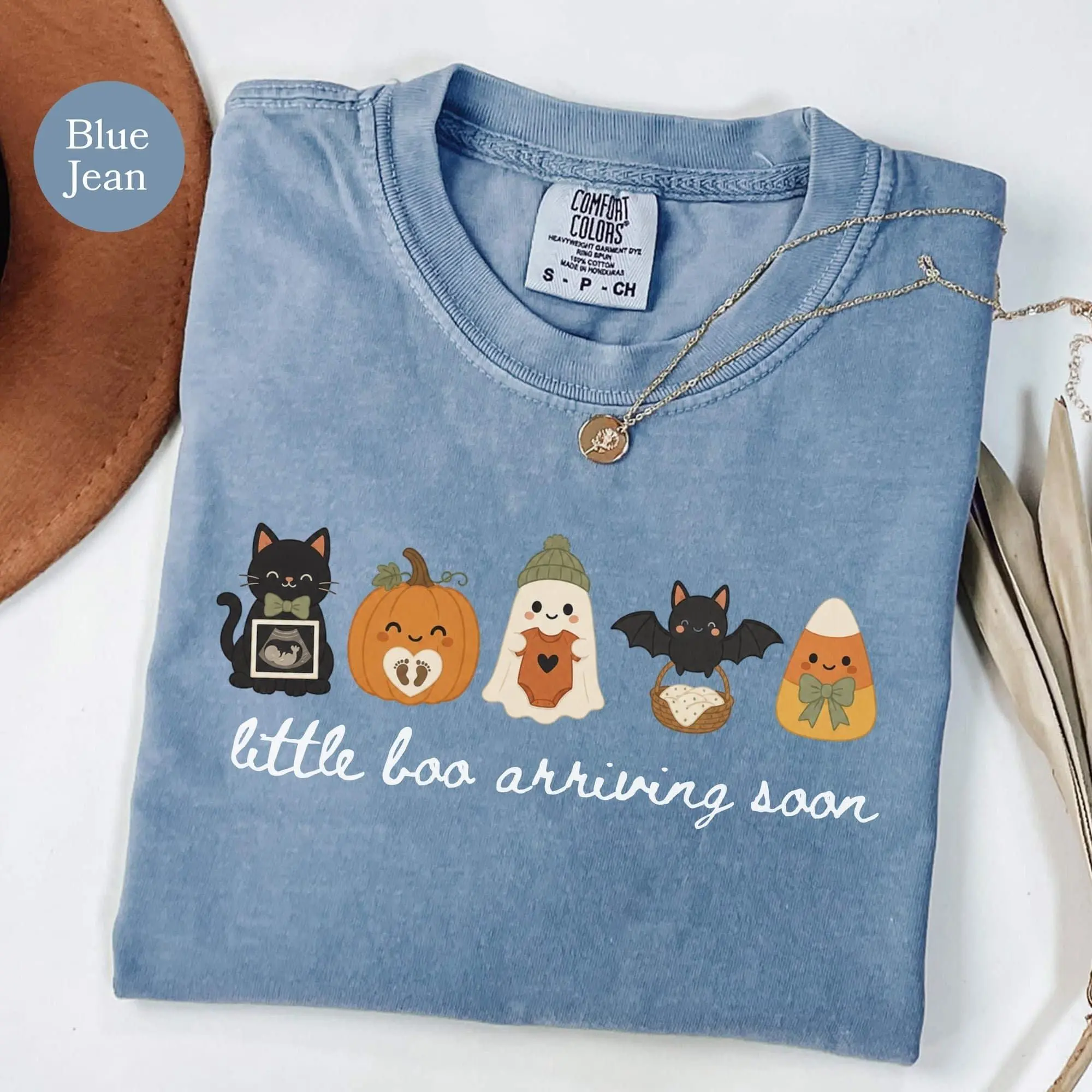 Halloween Pregnancy Announcement Comfort Colors Shirt, Cute Baby Reveal Tee, Spooky Maternity Shirt, Pumpkin Baby Bump Gift, October Mom To Be Shirt
