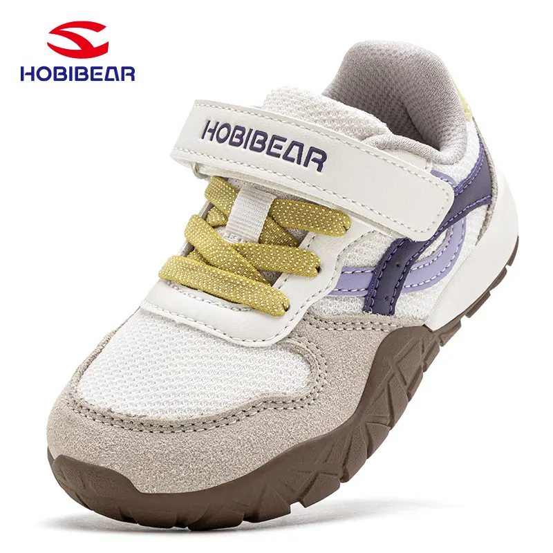 HOBIBEAR Kids' Minimalist Low Top Sneakers, Flexible Low Drop Trainers with Wide Toe Box, Synthetic Leather & Hook and Loop, Low Drop Shoes, Zero Drop Sole tiktokshopbacktoschool,back to school,back to school haul