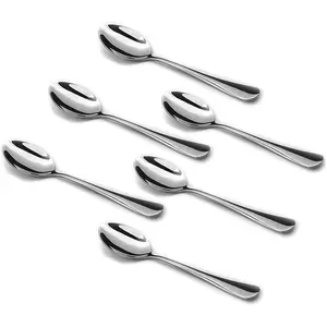 Espresso spoon, mini coffee spoon, 4.7inch stainless steel small spoon, used for desserts, set of 6
