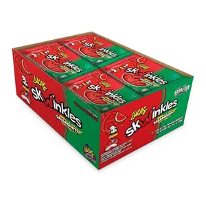 Lucas Skwinkles Salsagheti Watermelon Strips And Tamarind Sauce Candy 12Pcs chamoy gummies fruit fruits candies sweet snack sour