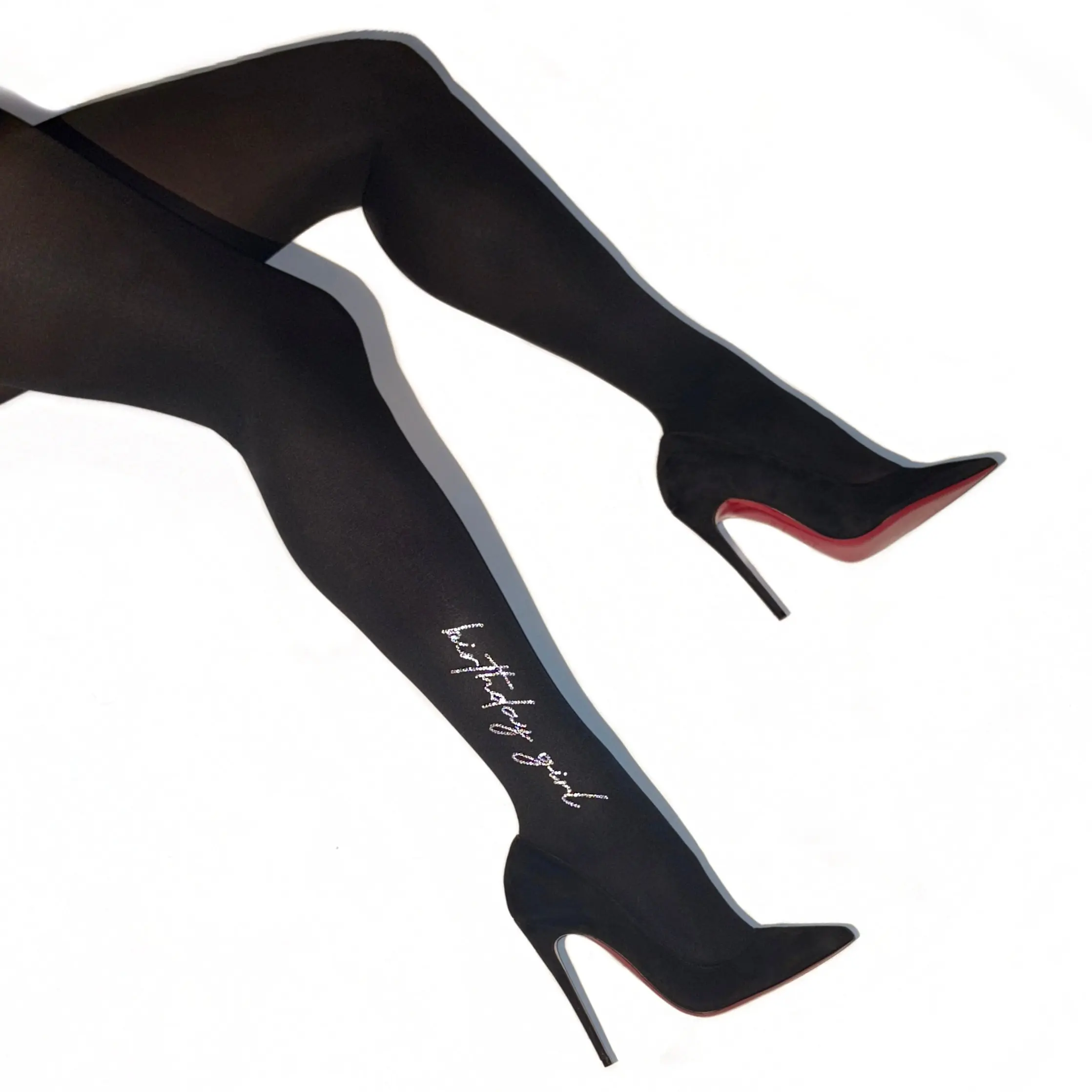 "BIRTHDAY GIRL" Crystal Opaque Tights | Script