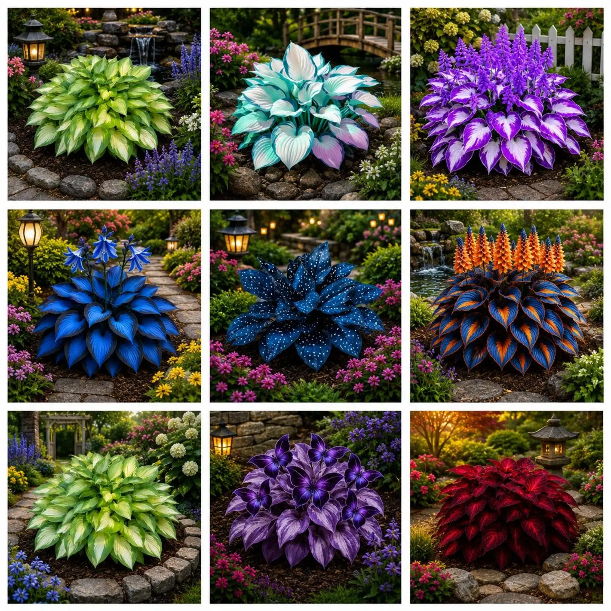 Hosta Seeds 200+ Rare Rainbow Perennial Shade Garden Plants Easy Planting Flower Seeds