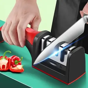 1pc Multi-Functional Stainless Steel Kitchen Knife Sharpener Tool, Quick Knife Sharpening Device for Home and Commercial Use, Ideal for Kitchenware and Kitchen Gadgets