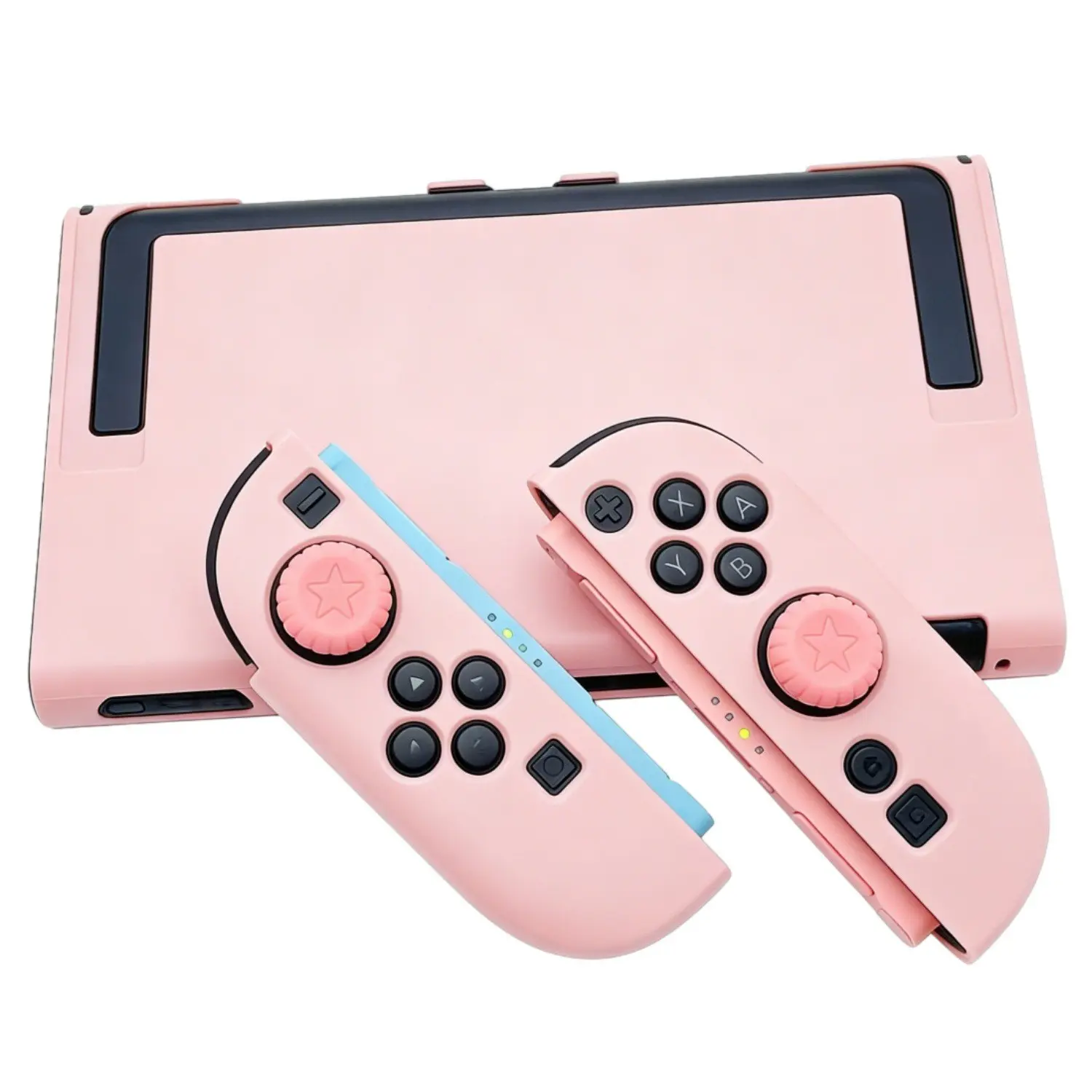 Switch Game Console Protective Case, Matte Split Design, Soft Silicone Cover, Compatible with Second-Gen Switch, Ns Handheld, PC