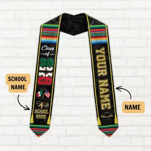Customized Mexico Graduation Sash, Mexican American Flag Graduation Sash 2026, Graduation Gift Senior
