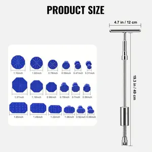 Car dent repair kit -Use our metal T-handle pullerand plastic film to achieve professional results!(Excluding glue gun) Windscreen Tool Automotive Maintenance Tools