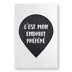 Begin Home Decor C1MP24368GLM8Z 24 x 36 in. It My Favorite Spot Wall Art - White Motivational Metal Print Decor
