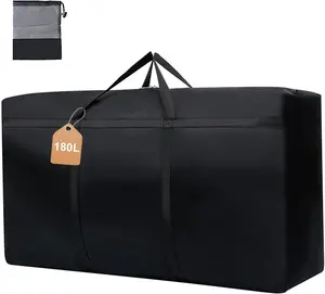 180L/47.5 Gallons Extra Large Storage Bags Jumbo Duffle Bag for Travel Moving Totes Boxes Heavy Duty Stronger Handles Zippers Reusable Storage Totes for Bassinet Clothes Blankets Dorms