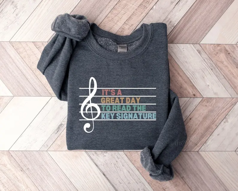 GENERIC Menswear Cotton Pullover Sweatshirt - Classic Casual Crewneck for Band Directors, Marching Band Members, Orchestra Conductors, Back to School Funny Music Teachers