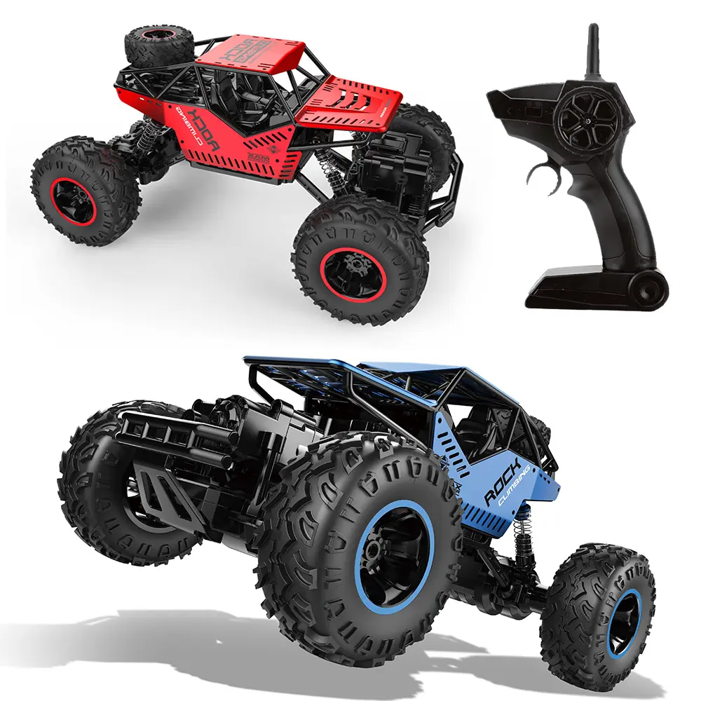 4WD Off Road Monster Truck Metal Shell Dual Motors 1:18 RC Car 2.4Ghz Big Wheel Extreme Speed All Terrain Hobby Truck 120 Min Play Boy Adult Kids Gifts Toys