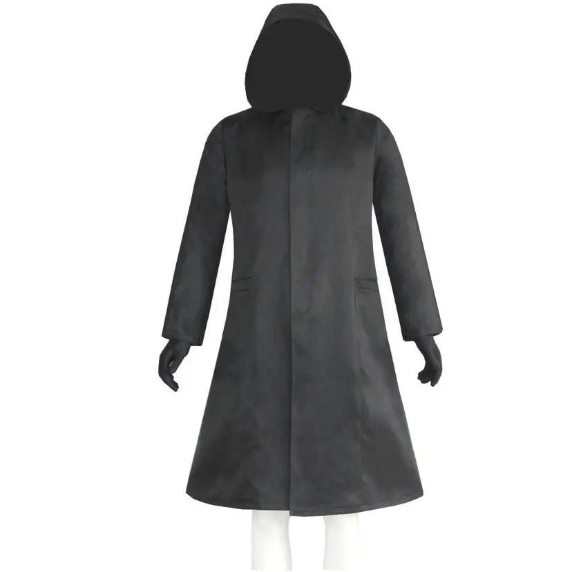 black trench coat+glove