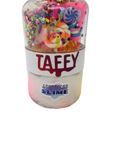 Twisted Taffy Slime Kit - Smooth Slime with Separate Add-Ins & Tinted Foam Clay - Perfect Sensory Stress Relief