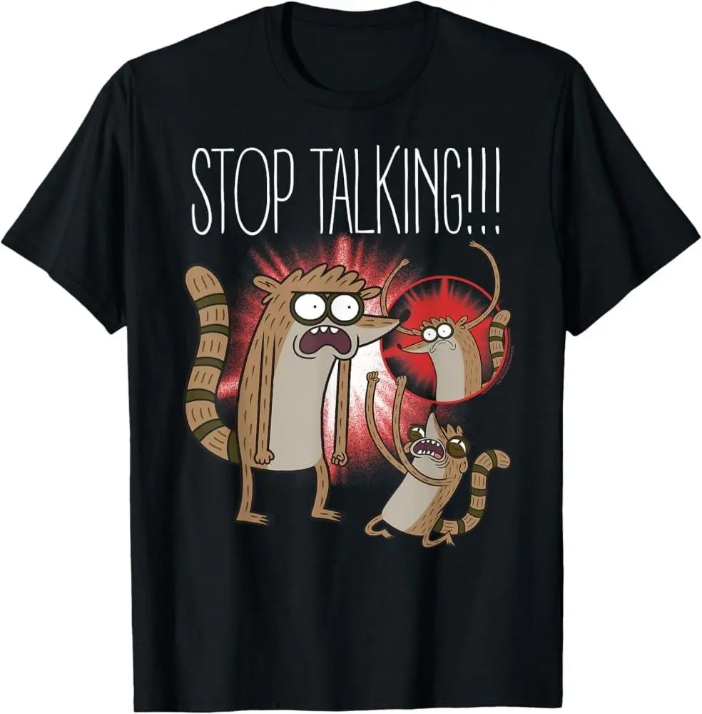Regular Show Rigby Stop Talking! Funny Cartoon T-Shirt