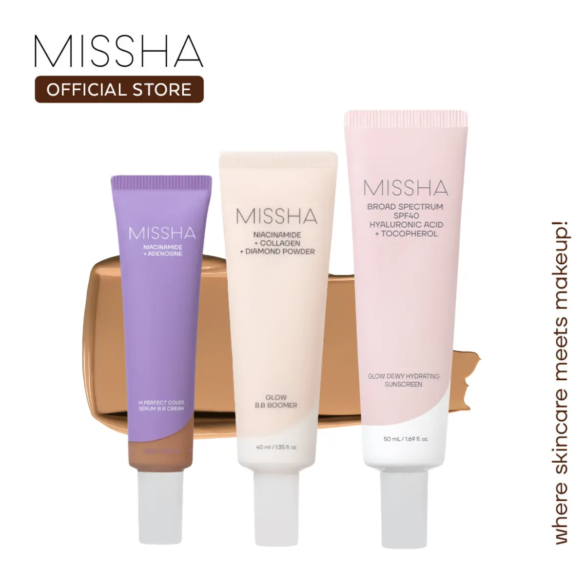 [MISSHA Official] Serum BB + BB Boomer + Hydrating Sunscreen Trio