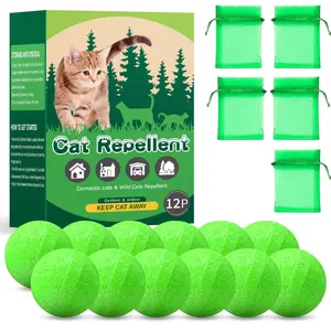 Cat Repellent Outdoor, Dog Repellent, Natural Peppermint Oil Cat&Dog Deterrent Outdoor and Indoor, Keep Cats Out of Yard Permanently, Protect Your Yard and Furniture, 10 Count (Pack of 1)