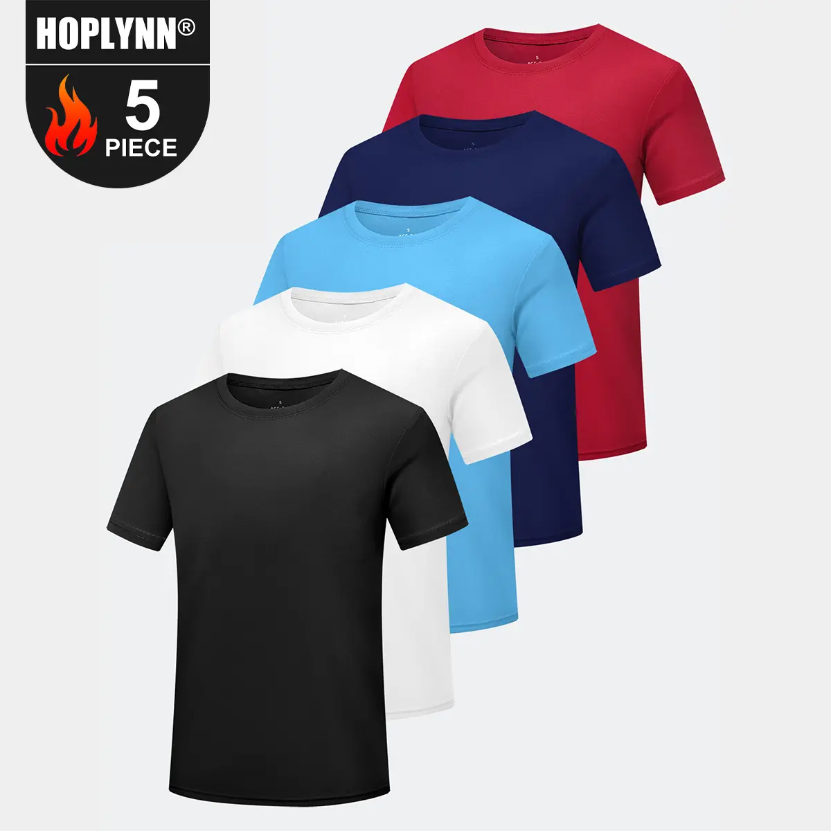 5PCS kid's Athletic Shirt Quick Dry Short Sleeve Performance Moisture Wicking T Shirt for Youth