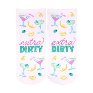 Dirty Ankle Socks | Funny Socks with 3D One-Sided Print Unisex Casual Comfy Fashion Socks - One Size Fits Most - Perfect For Gifting