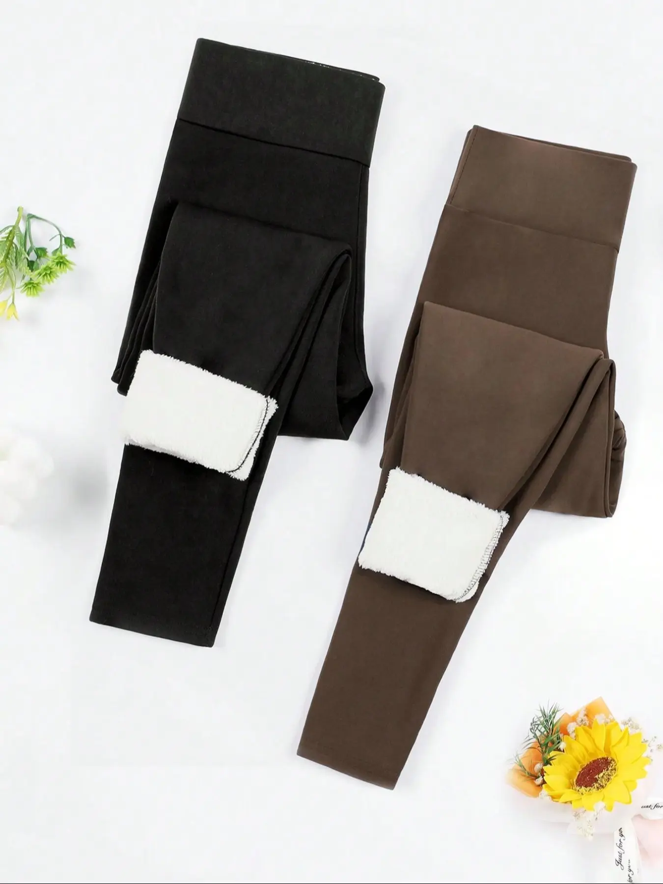 Women's Winter Fleece Lined Leggings, Athleisure Bottoms, High Waist Warm Long Pants for Fitness Yoga Outdoor Hiking, Casual Daily Wear, Pack of 2, High Waisted Leggings, Tight Leggings, Sporty Leggings