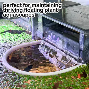 Tank Filter Exclusion Zone – Floating Plant Protector for Rimless Aquariums | Suction Cup Mount | Arched or Rectangle Shape | White, Black, or Clear | Adapts to Water Level Changes