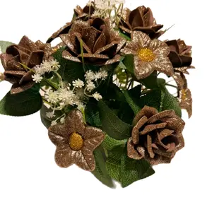 Golden Rose Luxury Bouquet – Elegant Handmade Floral Arrangement