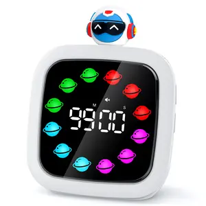 Digital Visual Timer for Kids,Rechargeable 99-Minute Silent Countdown Timer with 19 Ringtones,9 Optional DIY Color Petal Display,Time Management Tool with Pause Function,Educational Toys Math
