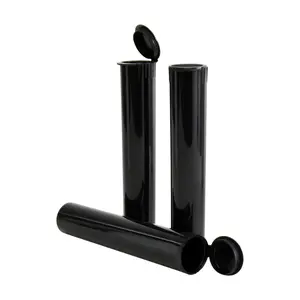 Black 90mm Pop Top Tubes- Child Resistant Packaging Black 90mm 3.5" (1000 per case)