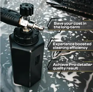 ROCRIKS Professional Foam Cannon2.0 for Car, Adjustable Spray Nozzle, 1.1 Liter Soap Canister, 1/4" Quick Connect Plug for Pressure Washer,Mobile Car Detailing Equipment