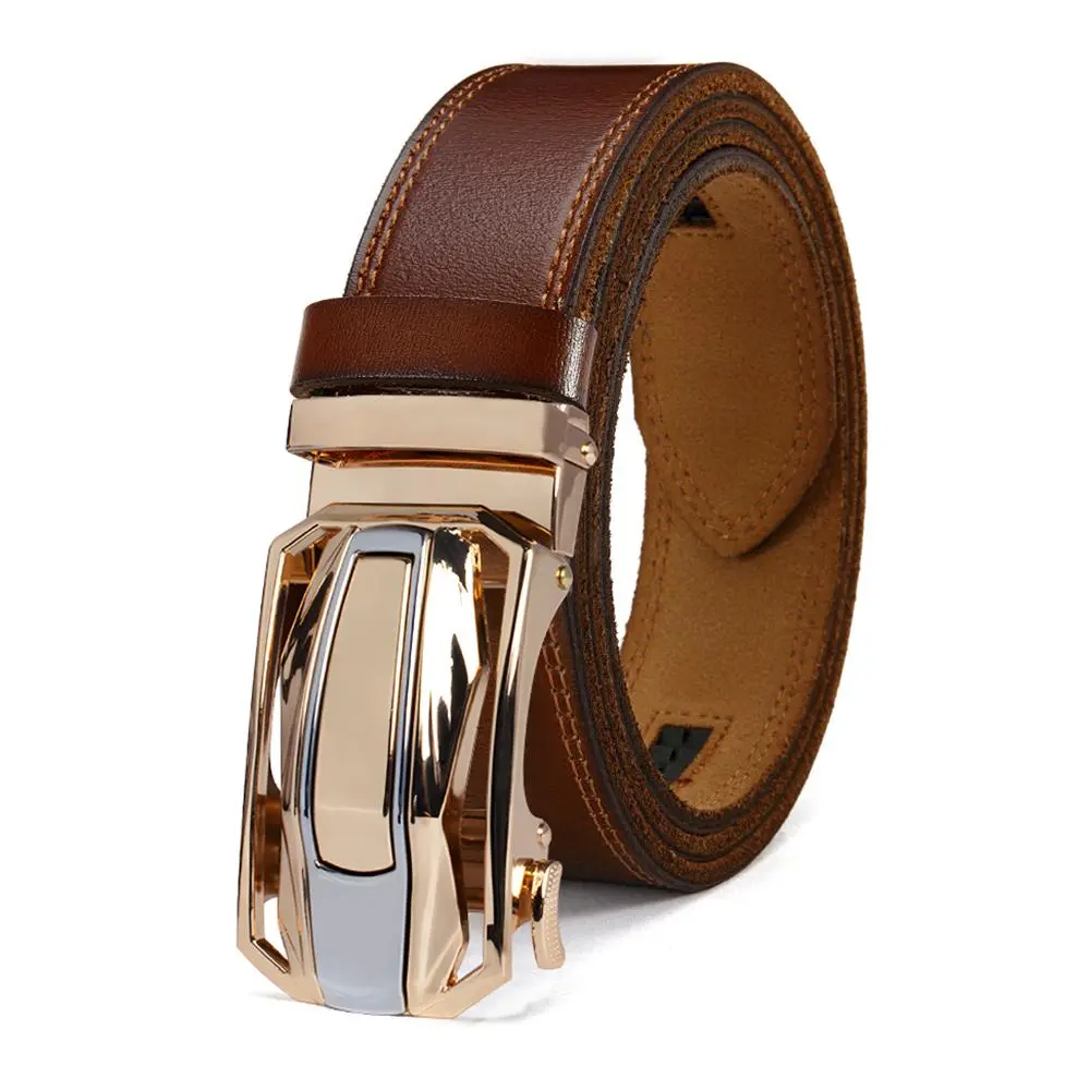 Men's Leather Automatic Ratchet Belt with Sports Car-Style Adjustable Buckle - Tough Stylish Buckle Men's Belts, Easy-Adjust Anti-Loosening Option for Work - Ideal Gift for Valentine’s Day, Father’s Day, Easy-Adjust Men's Belts