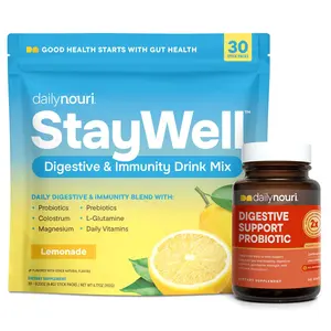 Daily Nouri Gut Reset Kit – Advanced Digestive Probiotic + StayWell | Digestion, Immunity & Energy