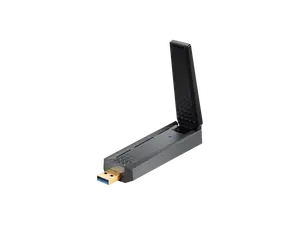 MSI AX1800 WiFi 6 Dual-Band USB Adapter - WLAN up to 1800 Mbps (5GHz, 2.4GHz Wireless), USB 3.2 Gen 1 Type-A, MU-MIMO, Adjustable Antenna, Beamforming, WPA3 - Wired Bracket Included
